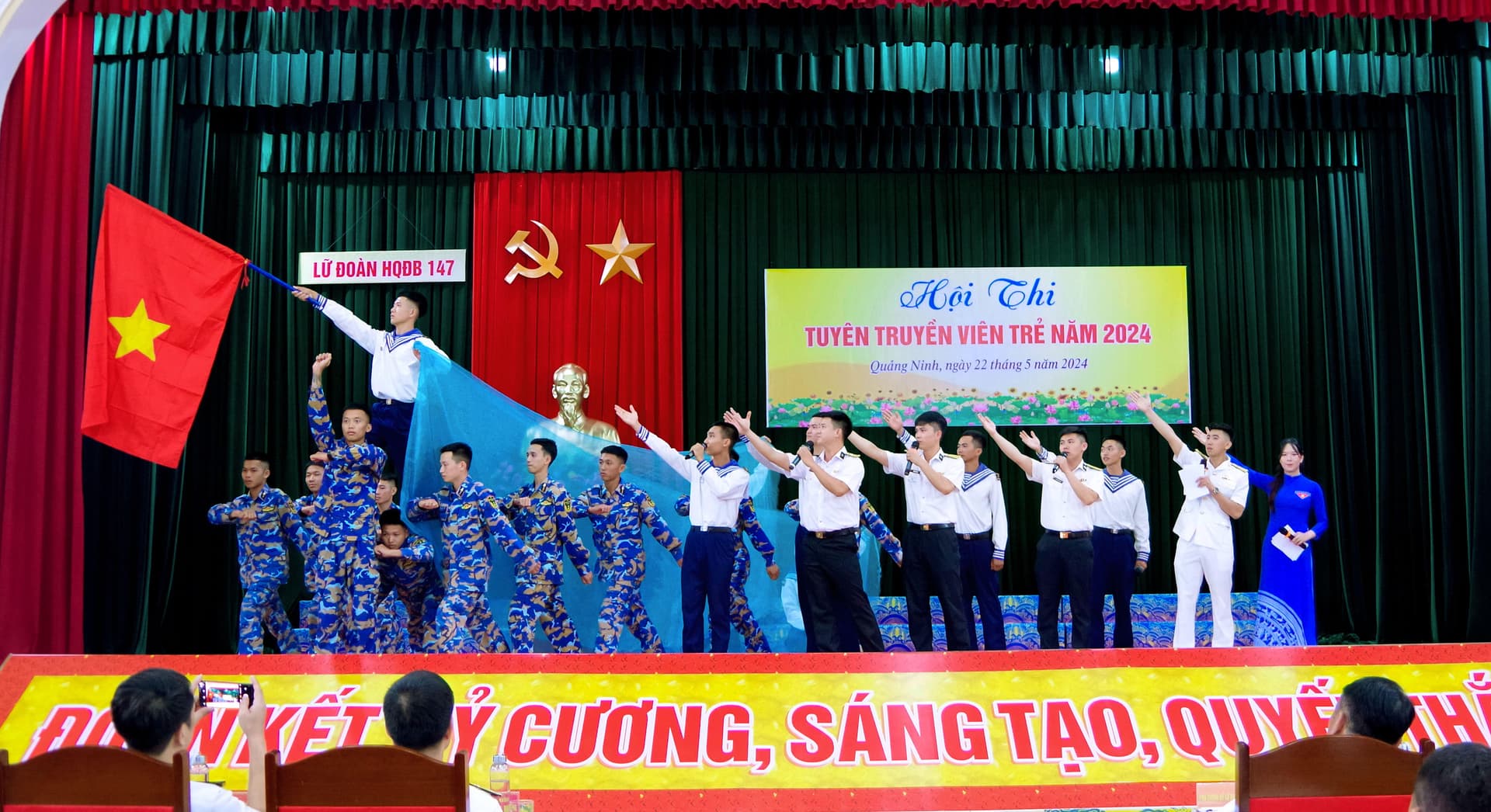 Lữ đoàn 147: Sôi nổi hội thi tuyên truyền viên trẻ năm 2024