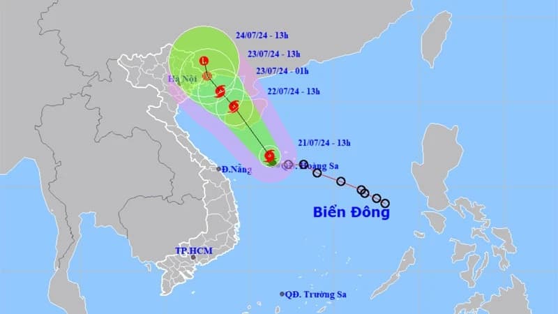Bão số 2 hướng vào Vịnh Bắc Bộ, miền Bắc sắp có mưa lớn