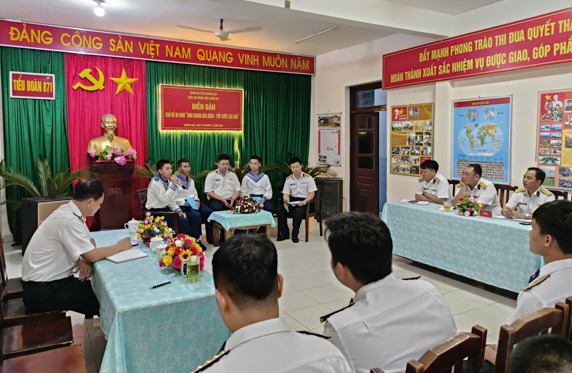 Đoàn cơ sở Lữ đoàn 957: Diễn đàn điểm “80 năm Vinh quang hào hùng – Tiếp bước cha anh”