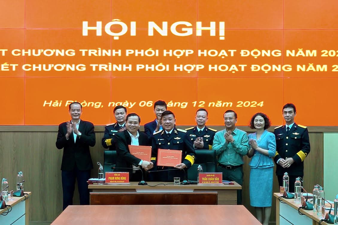 Vùng 1 Hải quân - Huyện Thủy Nguyên: Ký kết chương trình phối hợp hoạt động năm 2025