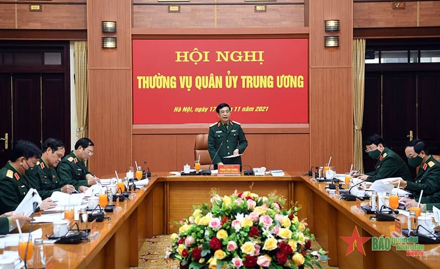 Đại tướng Phan Văn Giang chủ trì Hội nghị Thường vụ Quân ủy Trung ương
