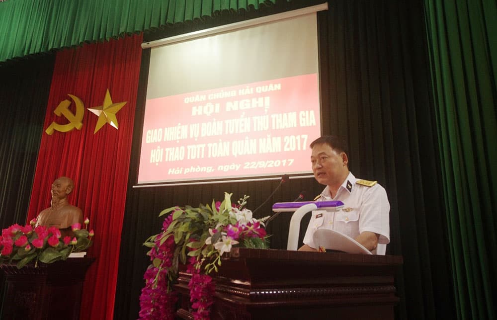 Giao nhiệm vụ Đoàn tuyển thủ tham gia hội thao TDTT toàn quân năm 2017