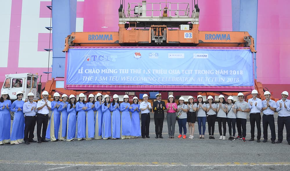Cảng Quốc tế Tân cảng-Cái Mép đón Teu thứ 1,5 triệu