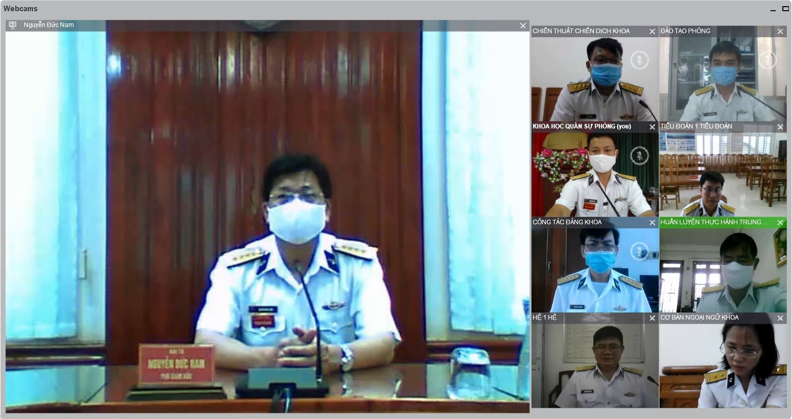 Học viện Hải quân thử nghiệm thành công hệ thống giao ban trực tuyến