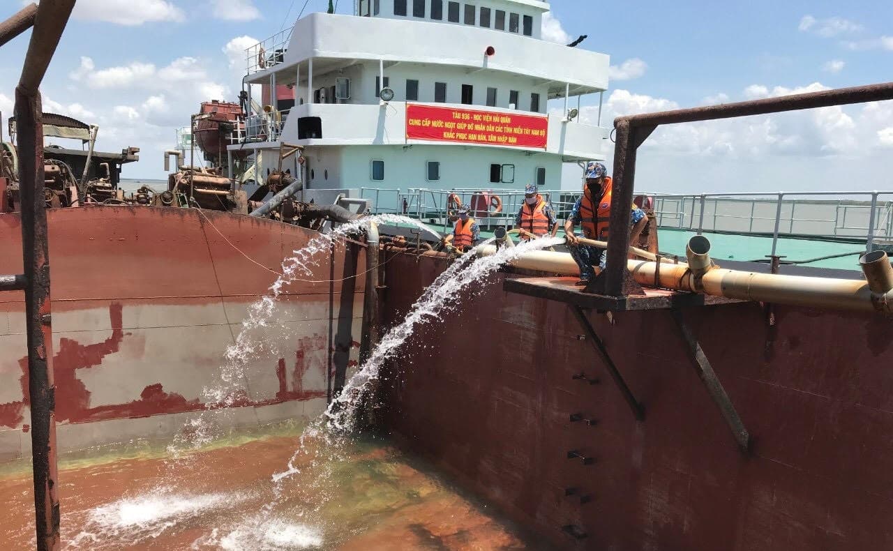 Hơn 1 triệu lít nước ngọt đến với nhân dân Tiền Giang trong ngày Giỗ Tổ Hùng Vương