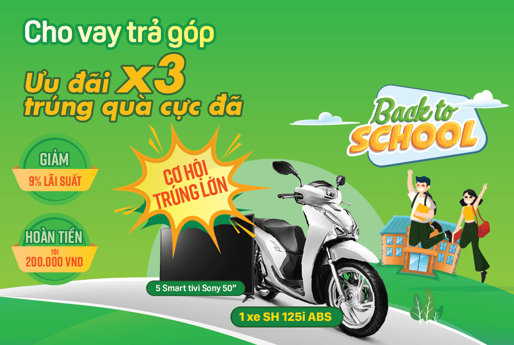 Tựu trường vui, ưu đãi khủng cùng Mcredit