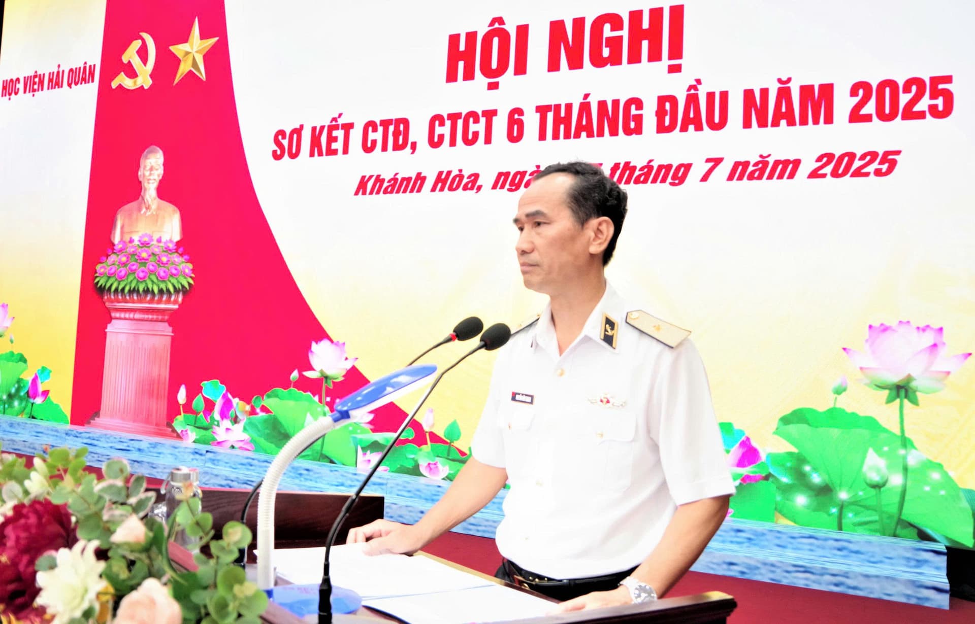 Học viện Hải quân: Sơ kết hoạt động công tác đảng, công tác chính trị 6 tháng đầu năm 2025