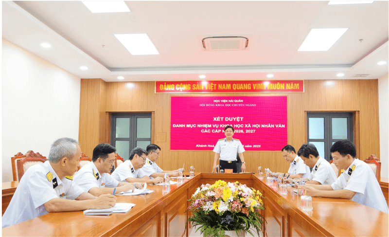 Học viện Hải quân xét duyệt danh mục nhiệm vụ khoa học xã hội và nhân văn