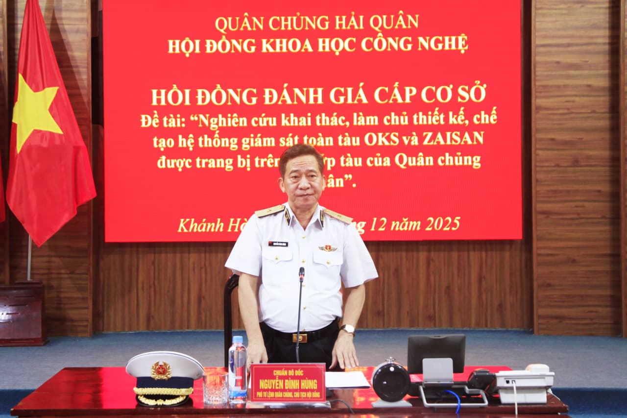 Nghiệm thu đề tài nghiên cứu khai thác, làm chủ, thiết kế hệ thống giám sát tàu Hải quân