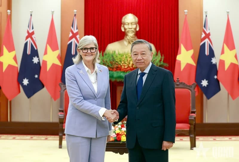 Tổng Bí thư Tô Lâm tiếp Toàn quyền Australia Sam Mostyn