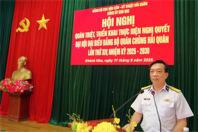 Kho 858: Quán triệt Nghị quyết Đại hội Đảng bộ Quân chủng Hải quân lần thứ XIV