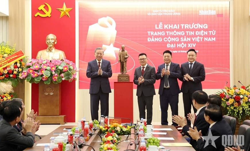 Tổng Bí thư Tô Lâm dự Lễ ra mắt Trang thông tin điện tử "Đảng Cộng sản Việt Nam - Đại hội XIV"