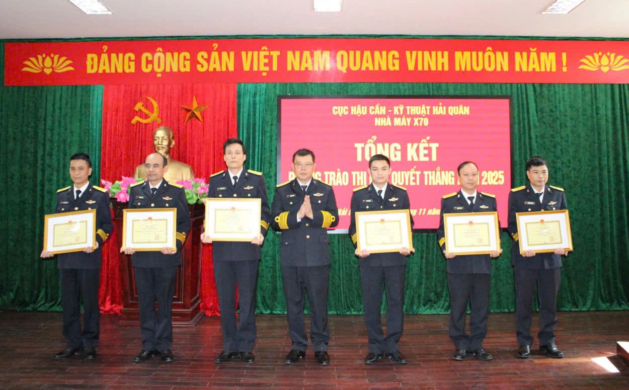 Nhà máy X70 tổng kết công tác quân sự - quốc phòng năm 2025