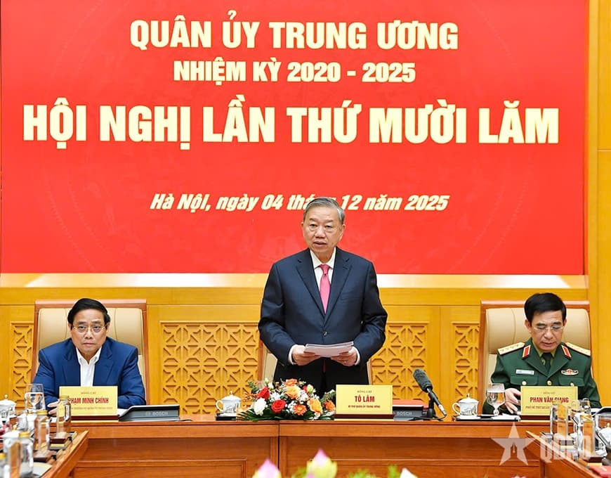 Tổng Bí thư Tô Lâm, Bí thư Quân ủy Trung ương chủ trì Hội nghị Quân ủy Trung ương lần thứ mười lăm