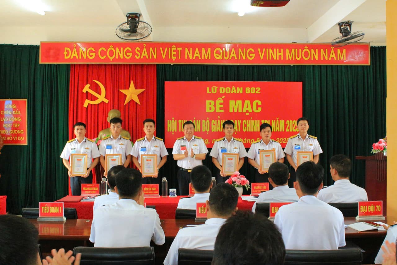 Lữ đoàn Thông tin 602: Hội thi cán bộ giảng dạy chính trị năm 2025