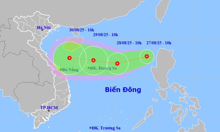 Áp thấp nhiệt đới xuất hiện trên Biển Đông