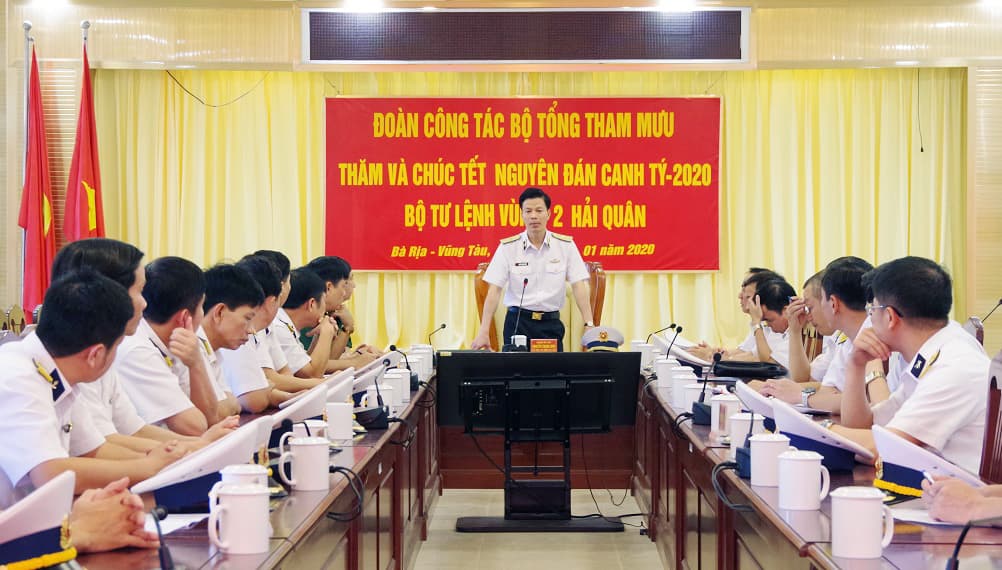 Đoàn công tác Bộ Tổng Tham mưu thăm và làm việc với Vùng 2 Hải quân