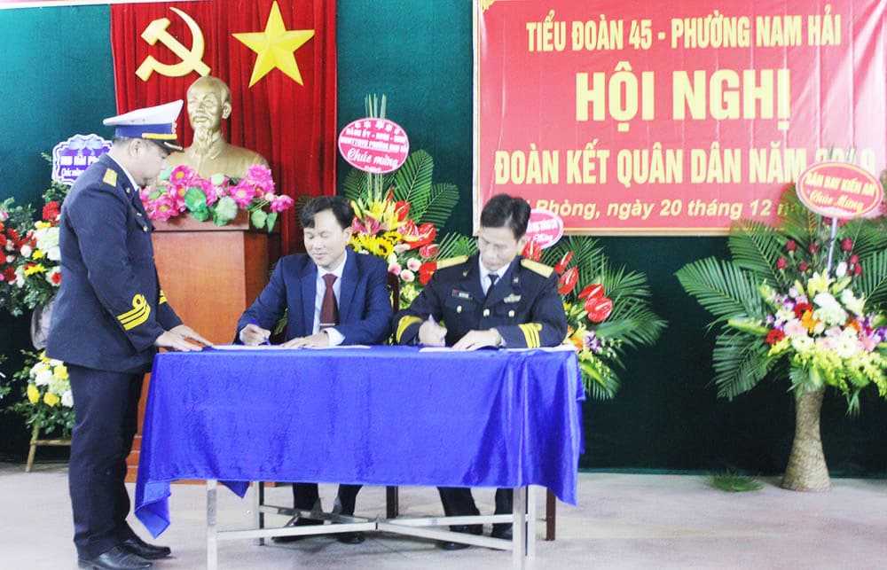 Tiểu đoàn 45 và phường Nam Hải: Hội nghị đoàn kết quân dân năm 2019