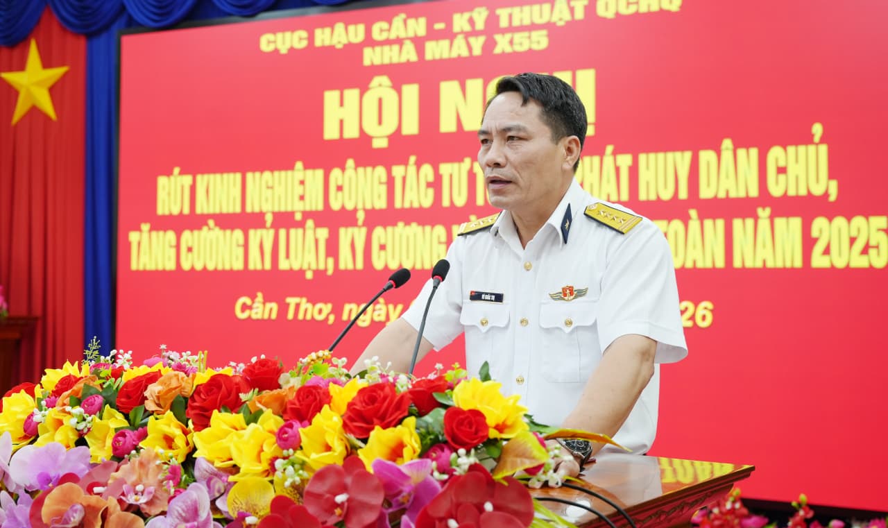 Nhà máy X55 rút kinh nghiệm công tác quản lý tư tưởng năm 2025