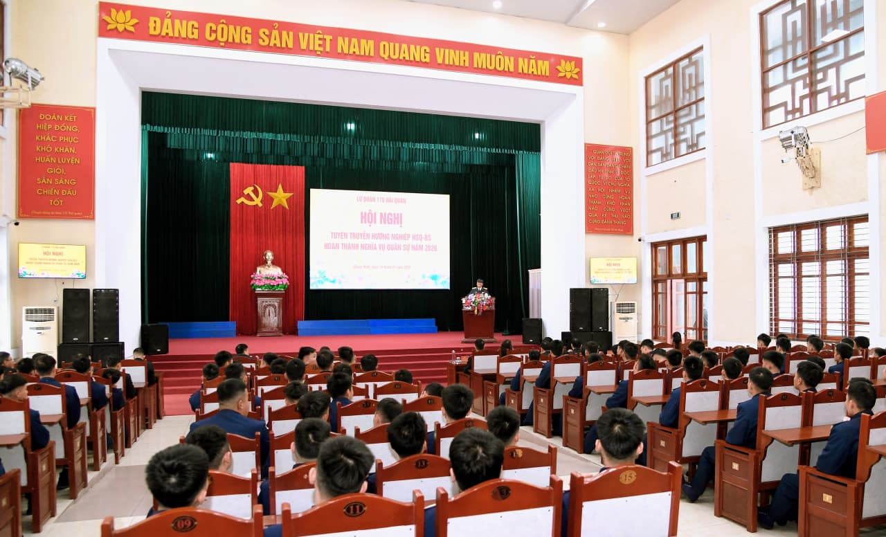 Lữ đoàn 170 hướng nghiệp cho HSQ-BS hoàn thành nghĩa vụ quân sự năm 2026