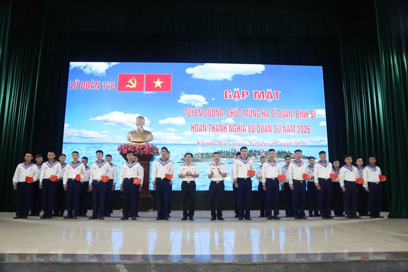 Lữ đoàn 146 gặp mặt hạ sĩ quan – binh sĩ hoàn thành nghĩa vụ quân sự