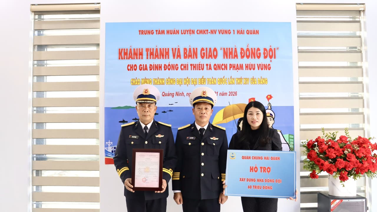 Trung tâm Huấn luyện Vùng 1 khánh thành, bàn giao nhà đồng đội