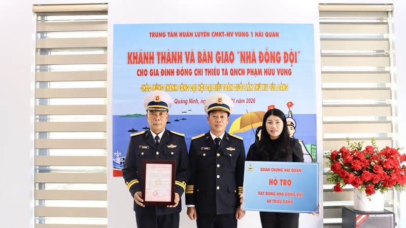 Trung tâm Huấn luyện Vùng 1 khánh thành, bàn giao nhà đồng đội