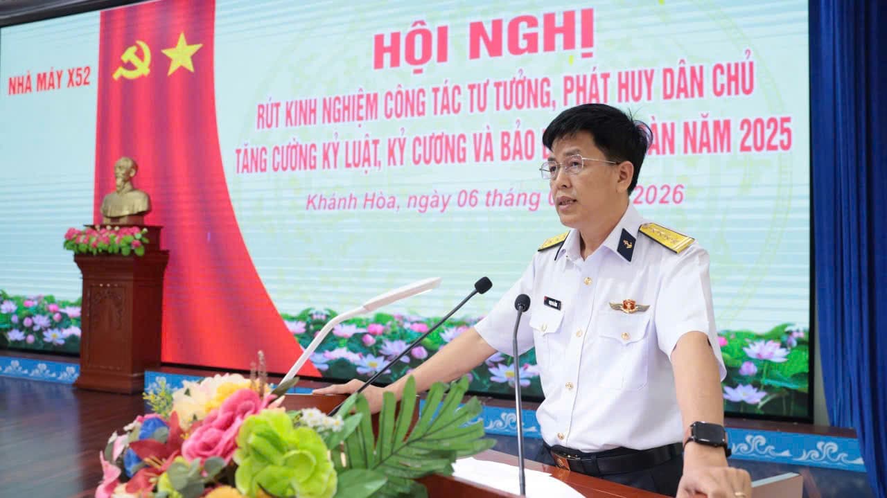 Nhà máy X52 rút kinh nghiệm công tác quản lý tư tưởng năm 2025
