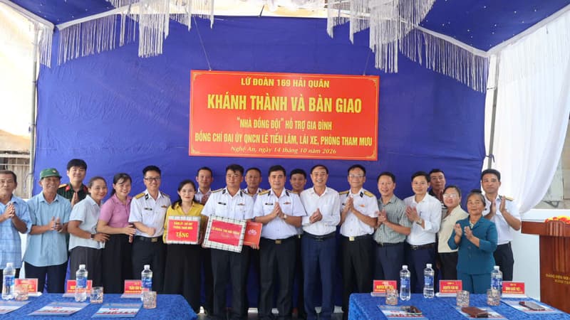 Lữ đoàn 169 khánh thành, bàn giao nhà đồng đội tại Nghệ An