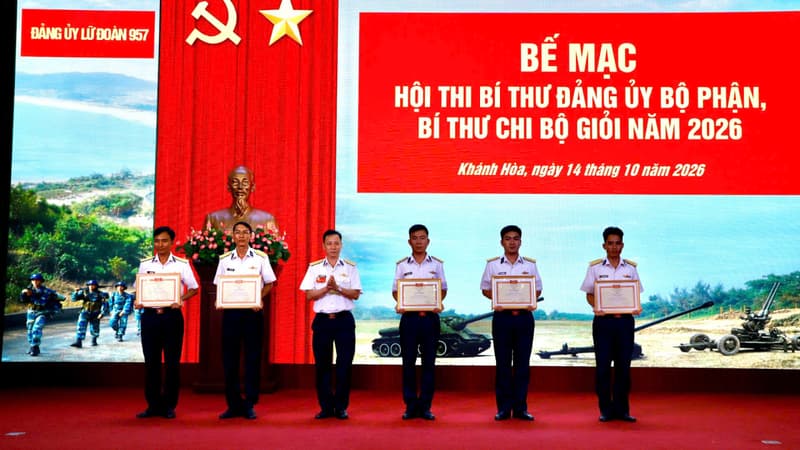 Lữ đoàn 957: Hội thi bí thư đảng ủy bộ phận, bí thư chi bộ giỏi năm 2026