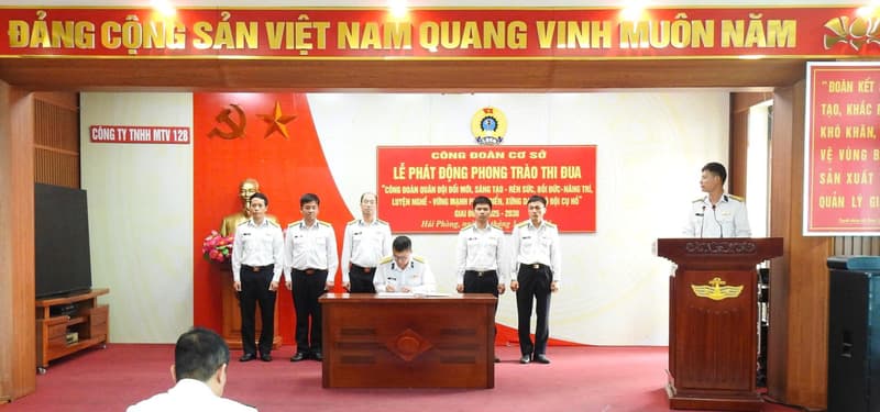 Công ty 128 phát động phong trào thi đua của công đoàn và thanh niên giai đoạn 2025 - 2030