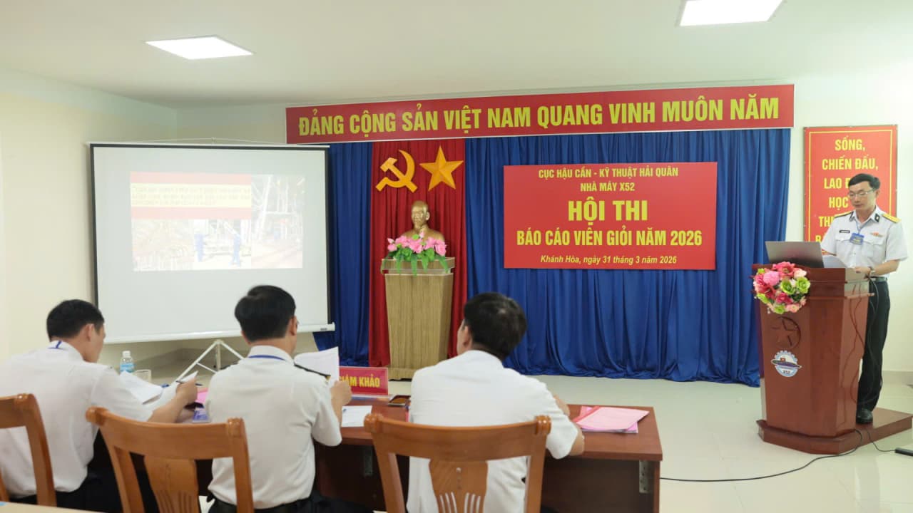 Nhà máy X52: Hội thi báo cáo viên giỏi năm 2026