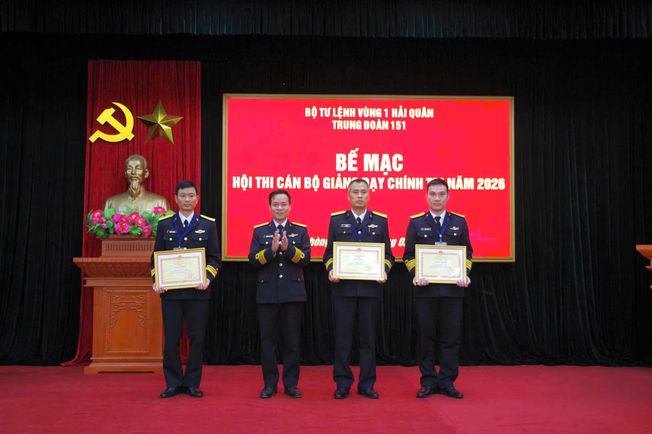 Trung đoàn 151: Hội thi cán bộ giảng dạy chính trị năm 2026