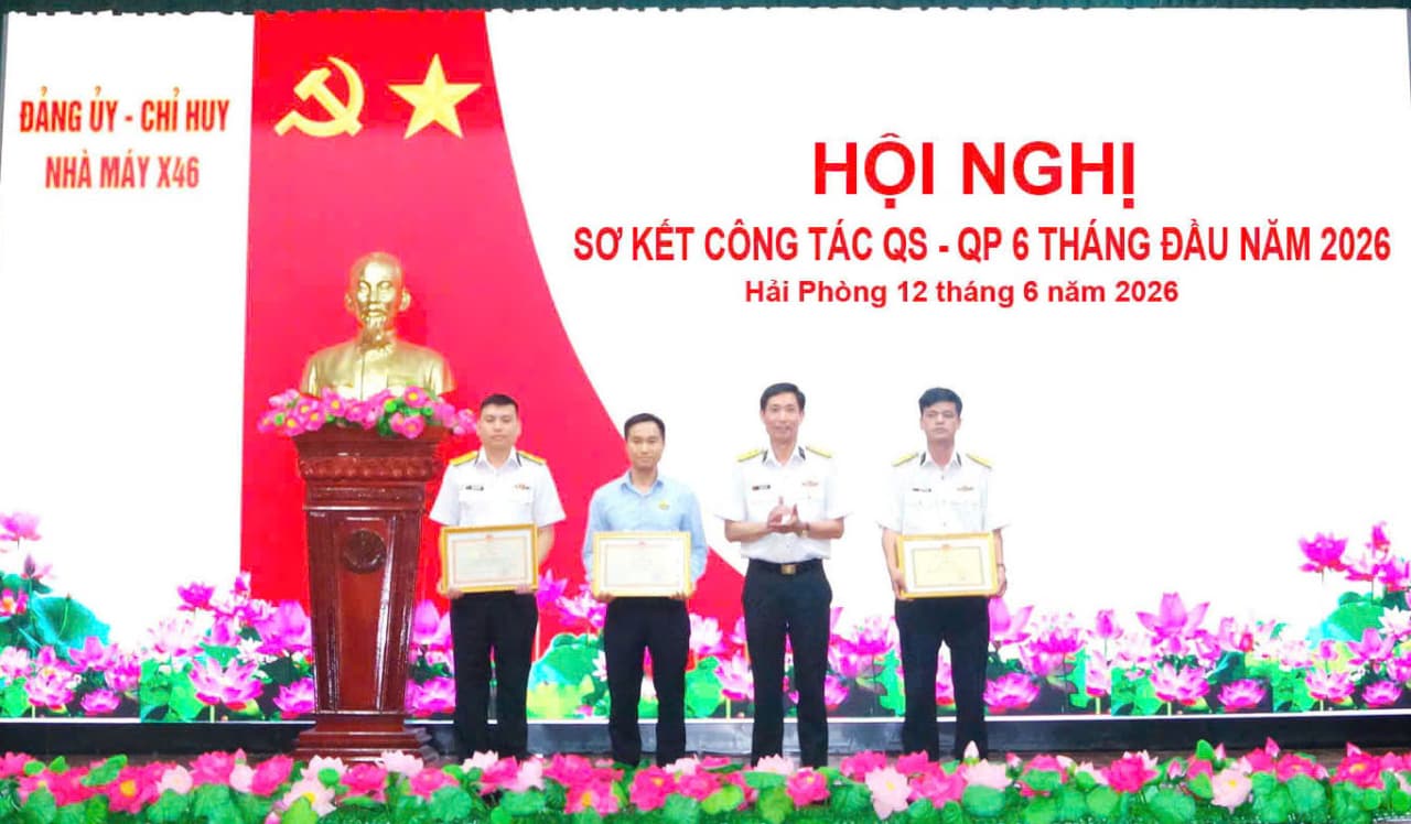 Nhà máy X46: Sơ kết công tác quân sự - quốc phòng 6 tháng đầu năm 2026