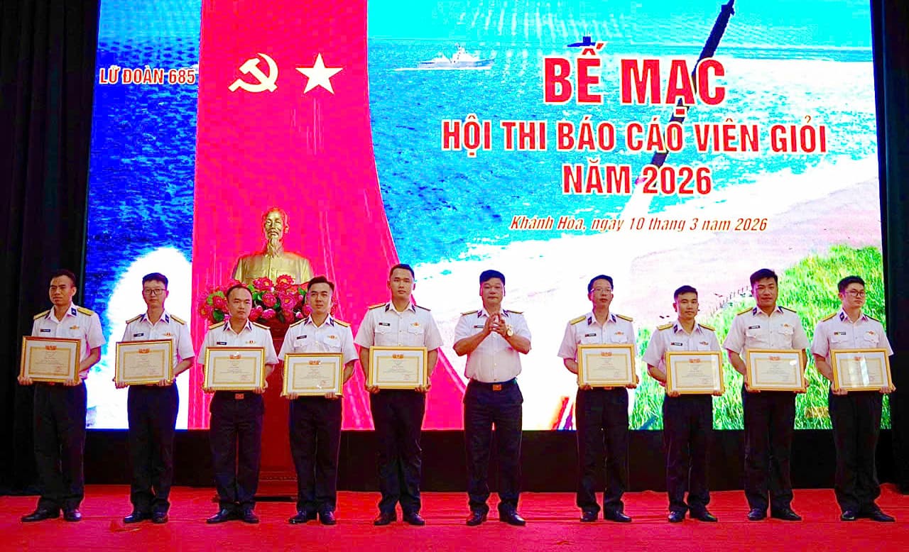 Lữ đoàn 685: Hội thi báo cáo viên cấp cơ sở năm 2026