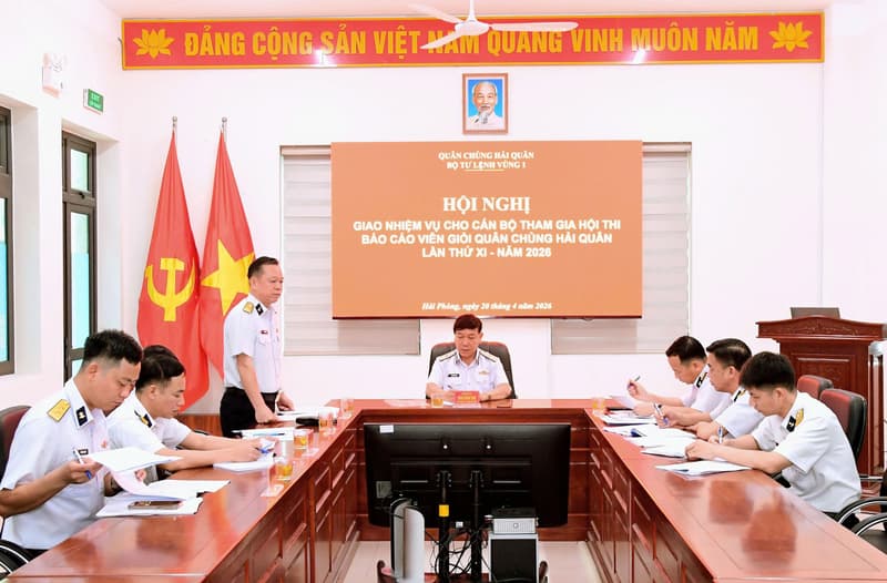 Vùng 1: Giao nhiệm vụ cho cán bộ tham gia Hội thi báo cáo viên giỏi cấp Quân chủng năm 2026