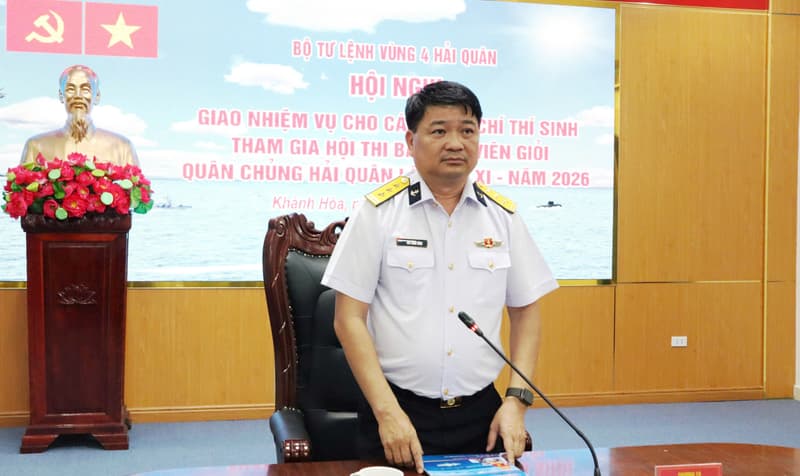 Vùng 4 giao nhiệm vụ cho cán bộ tham gia Hội thi báo cáo viên giỏi Quân chủng lần thứ XI