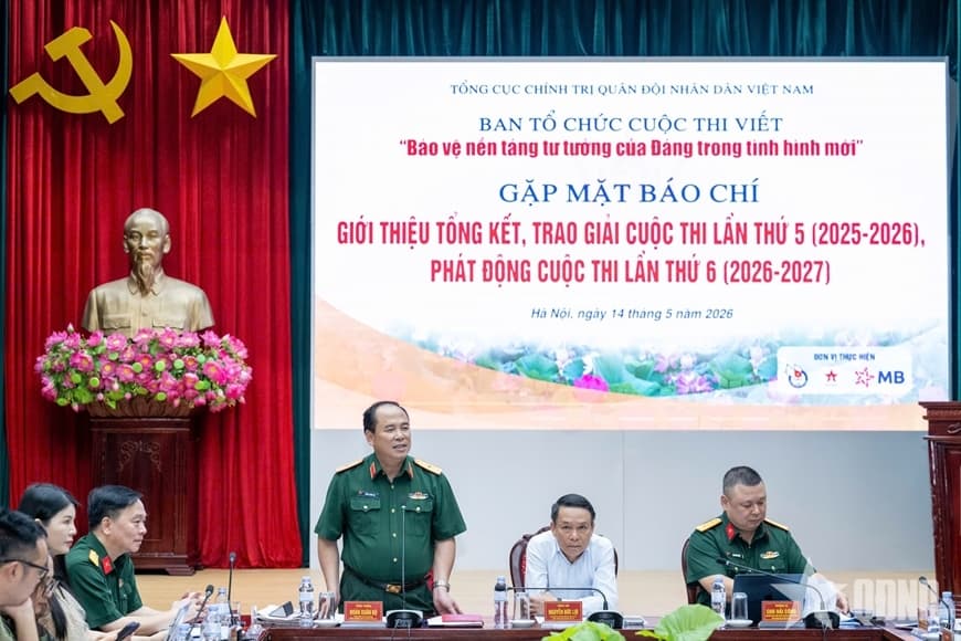 Gặp mặt báo chí thông tin về trao giải Cuộc thi viết “Bảo vệ nền tảng tư tưởng của Đảng trong tình hình mới” lần thứ 5