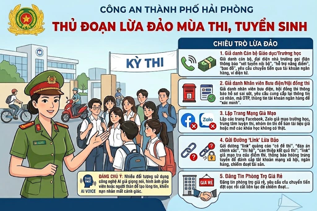 Người dân cần nâng cao cảnh giác trước các thủ đoạn lừa đảo kỳ thi, kỳ tuyển sinh