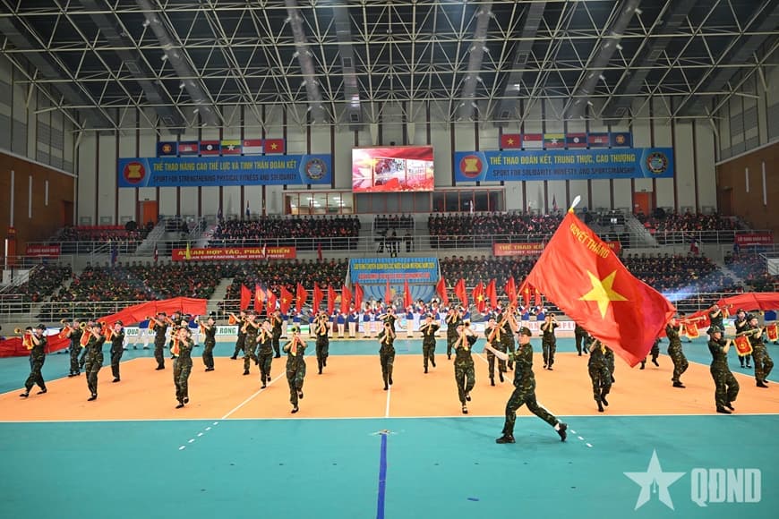 Đại tướng Phan Văn Giang dự và chỉ đạo Lễ khai mạc Giải bóng chuyền Quân đội các nước ASEAN mở rộng năm 2026