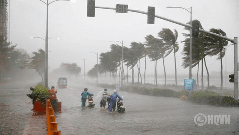 Bão số 4 cách Quảng Ninh khoảng 140km, Bắc Bộ mưa rất to