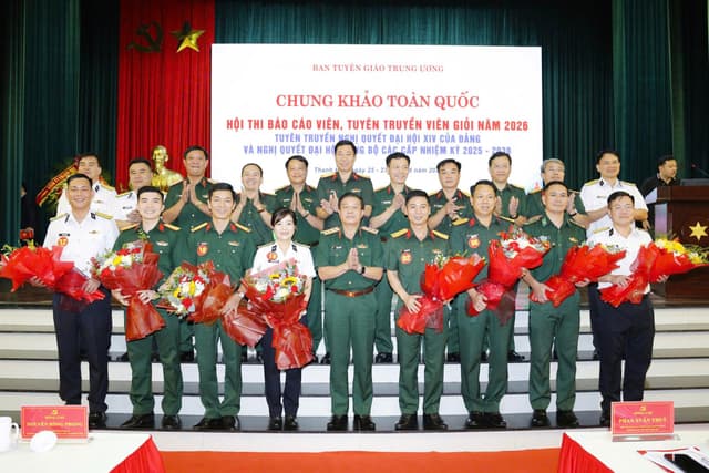 Quân chủng Hải quân có 2 thí sinh tham dự Chung khảo toàn quốc Hội thi báo cáo viên, tuyên truyền viên giỏi năm 2026