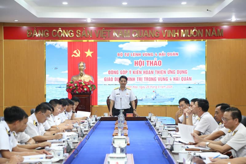 Vùng 4 Hải quân: Hội thảo góp ý hoàn thiện ứng dụng giáo dục chính trị