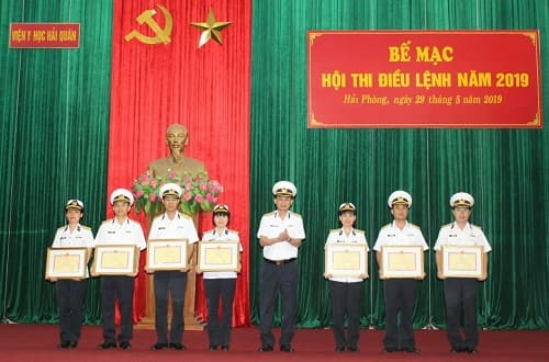 Viện Y học Hải quân bế mạc Hội thi điều lệnh 2019