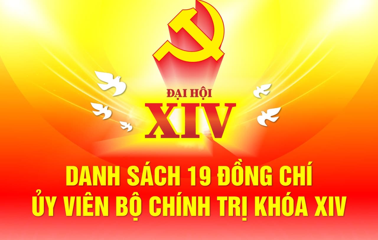 Danh sách 19 đồng chí Ủy viên Bộ Chính trị khóa XIV