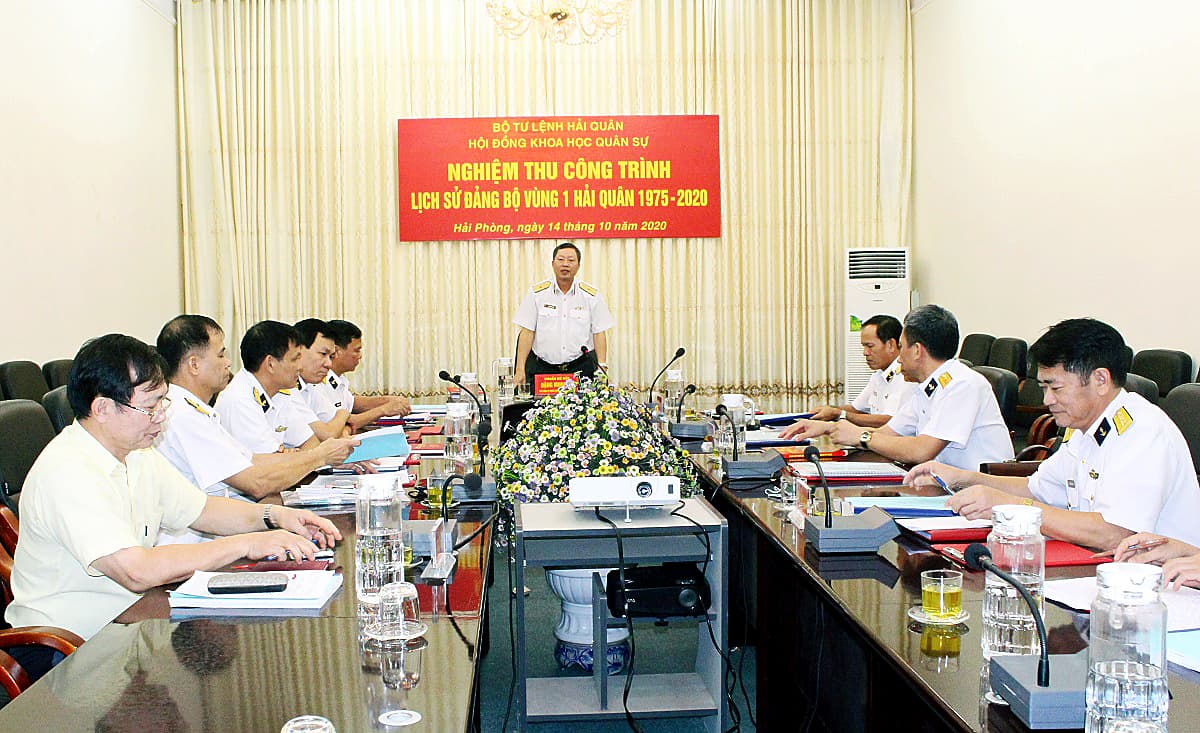 Nghiệm thu công trình “Lịch sử Đảng bộ Vùng 1 Hải quân (1975-2020)”