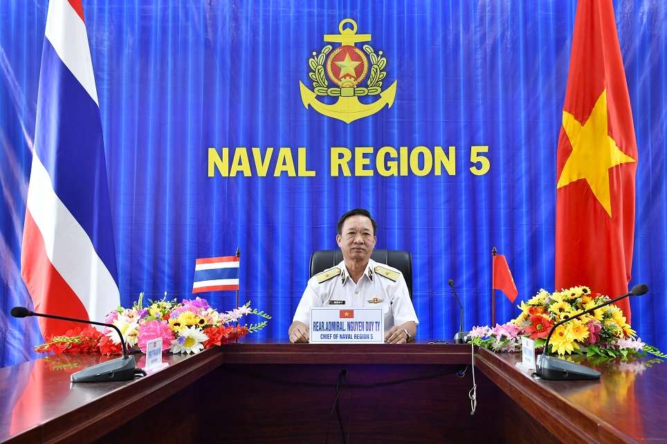 Vùng 5 Hải quân Việt Nam điện đàm trực tuyến với Vùng 2 Hải quân Thái Lan