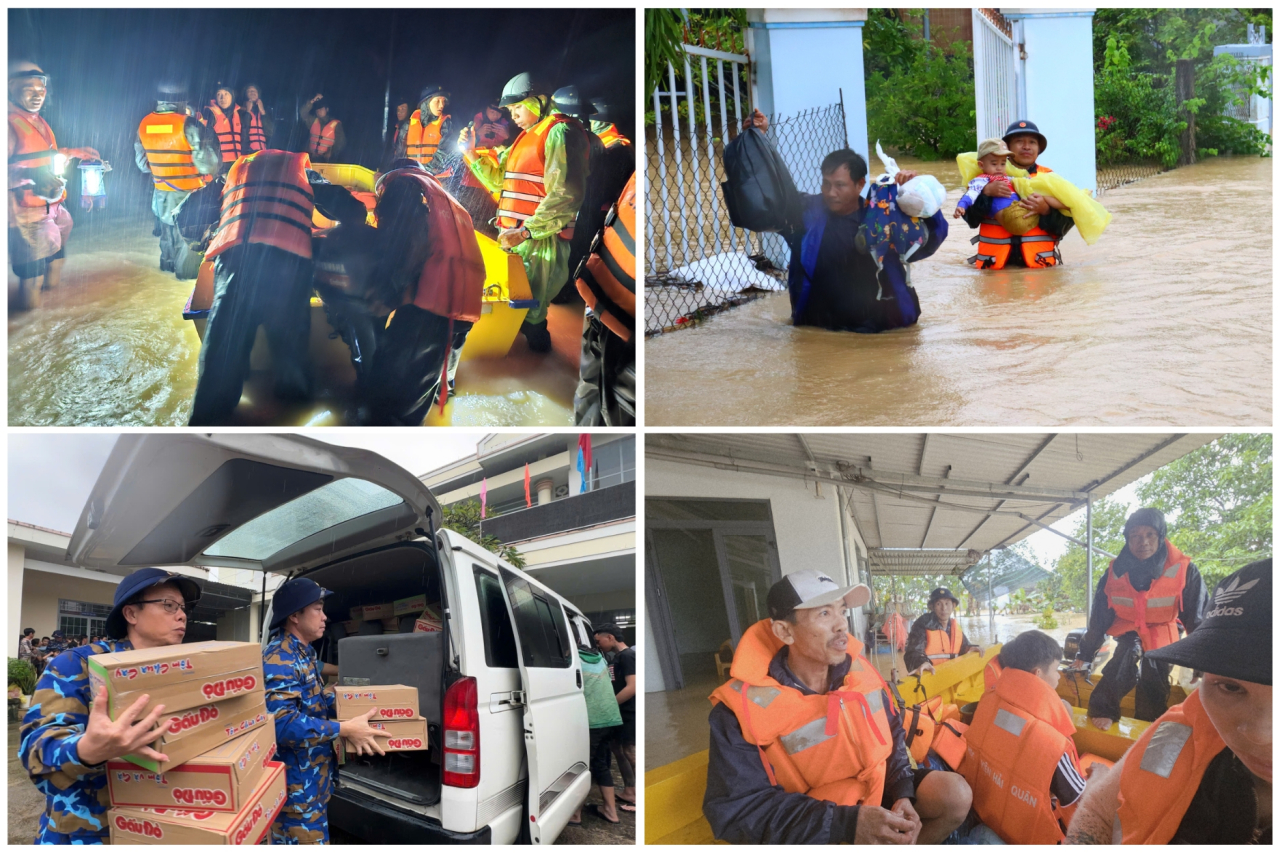 Học viện Hải quân cứu trợ, giúp đỡ bà con vùng lũ tỉnh Khánh Hoà