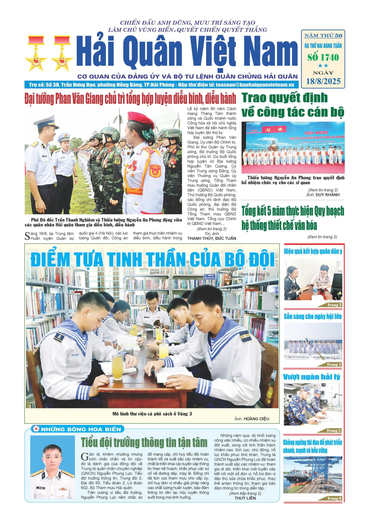 Báo in Hải quân số 1740