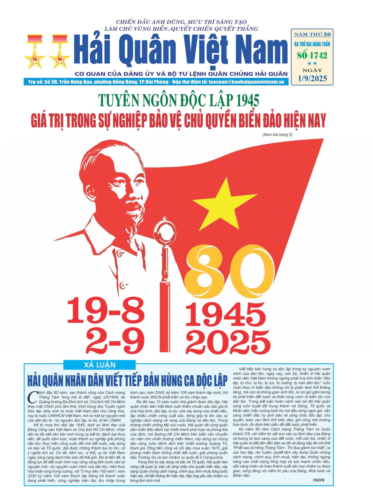 Báo in Hải quân số 1742